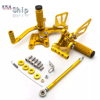 Gold For Suzuki GSXR600/GSXR750 1997-2004 2005 CNC Footpegs Rear Set Rearsets • $93.59