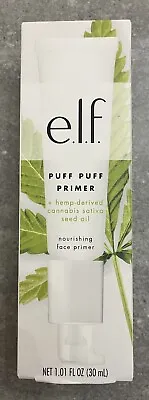 E.L.F. Puff Puff Primer Nourishing Face Primer Vegan Hemp 1.01 Fl Oz In Box New • $8.99