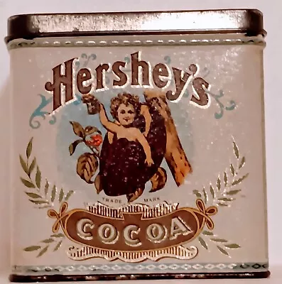 Vintage Hershey’s Cocoa Collectible Tin Square Shape Bristol Ware Cherub Angel • $10