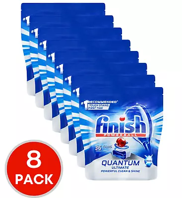 8 X Finish Powerball Quantum Ultimate Dishwashing Tablets Original Pk36 (288 Tab • $163.50