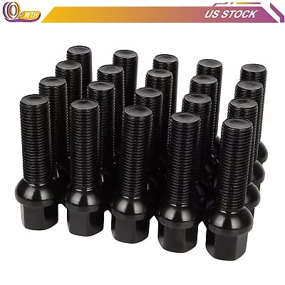 20Pc 40mm Shank 14x1.5 Wheel Lug Bolts Nuts For Volkswagen Beetle GTI Volvo Audi • $33.13