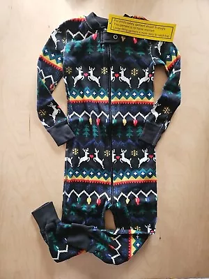 Nwt Hanna Andersson Very Merry Fair Isle Christmas Sleeper Pajamas 90 3 3t • $29.99