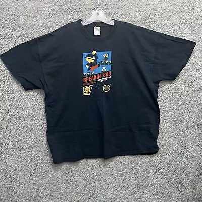 Breaking Bad Super Mario Bros. Men's 2XL XXL Blue T-Shirt Graphic Heisenberg • $19.87