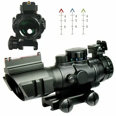 4X32 Tactical Rifle Scope - Tri-Illuminated Chevron Recticle Fiber Optic Sight • $49.31