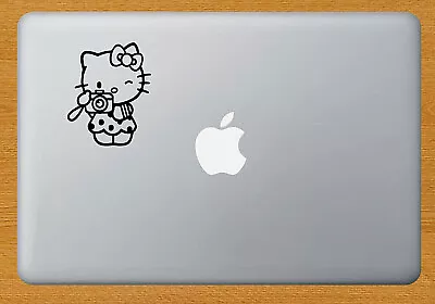 £2.69 • Buy Hello Kitty Funny Sticker Decal Decor Laptop Mac Apple Macbook Notebook Black
