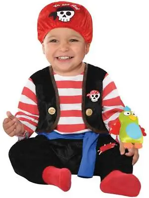 Toddler Baby Buccaneer Pirate New Fancy Dress Caribbean Party Halloween Costume • £13.99