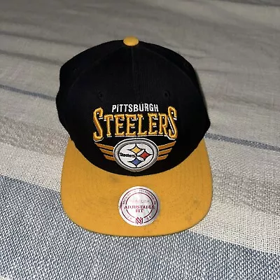 Mitchell & Ness NFL Pittsburgh Steelers Wool Blend Snapback Hat A7 • $17.88