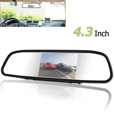 4.3  Screen TFT Car LCD Rear View Mirror Monitor For Backup Camera DVD Universal • $22.81