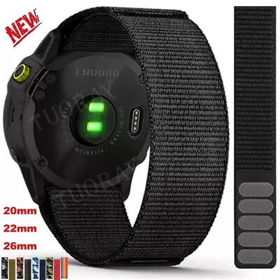 For Garmin Fenix 7 7X 7S 6 6X 6S 5 5X 5S Epix Pro 42/47/51mm Nylon Strap Band • $9.89