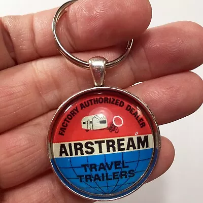 Vintage Airstream Travel Trailers Authorized Dealer Service Sign Logo Keychain • $12.95