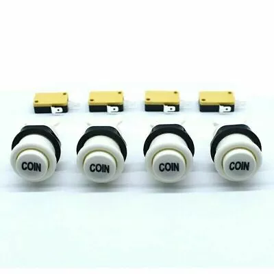 4pcs HAPP Style Arcade COIN Push Button Game Player Start Microswitch JAMMA MAME • £9.84