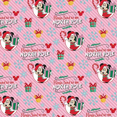 Disney Minnie Mouse North Pole  - Cotton Fabric Material • £8