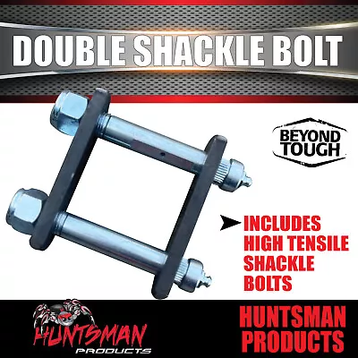 Greasable Trailer Caravan 5/8  X 4  Double Shackle Spring Bolt & Nyloc Nuts • $24