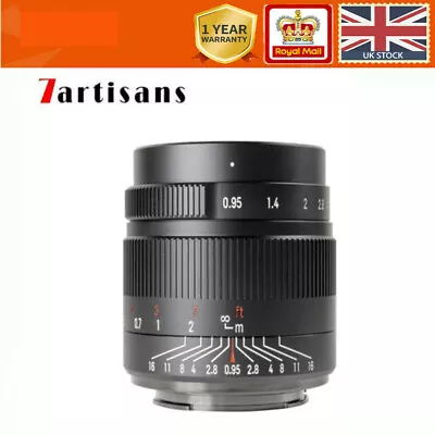 7artisans 35mm F0.95 Large Aperture Lens For Fuji X M4/3 Sony E Canon Nikon UK • £139