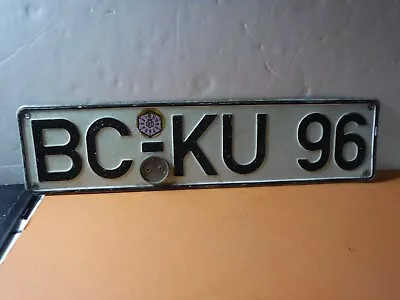 Vintage Foreign Country License Plate  Bc-ku 96    18 X 14 1/2 • $39.95