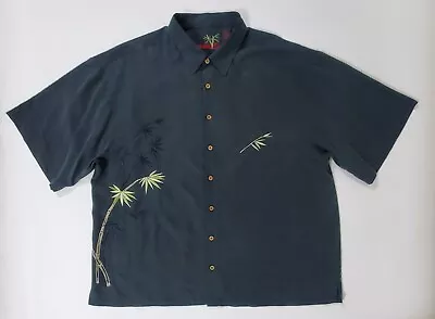 Bamboo Cay Shirt Men 4XL Embroidered Hawaiian Floral Beach Modal Blend NWT • $36.69