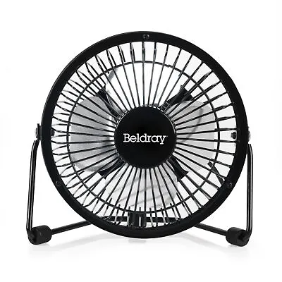 Beldray Portable Desk Fan USB 4 Inch Portable On The Go Cooling Black • £7.99