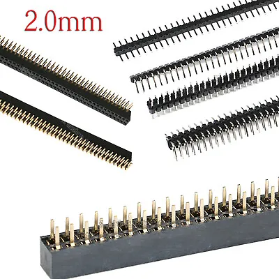 £1.55 • Buy Pin Header Female Male PCB Connector 2mm 40pin Double/Single Row Socket Arduino