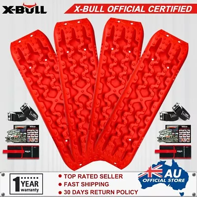 X-BULL  Recovery Tracks Boards 10T Sand Mud Snow 4WD Accessories 4x4 2Pairs Red • $159