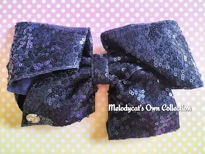 Jojo Siwa Bow Large 8  Sequin Bow Sequins  Navy • $5
