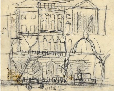 Robert Blayney 1929-2016.  Kings College London From The Embankment. Drawing • £40