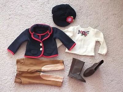 Maplelea Poppy Pensees Outfit Shirt Blazer Crochet Hat Riding Boots And Pants • $43.74