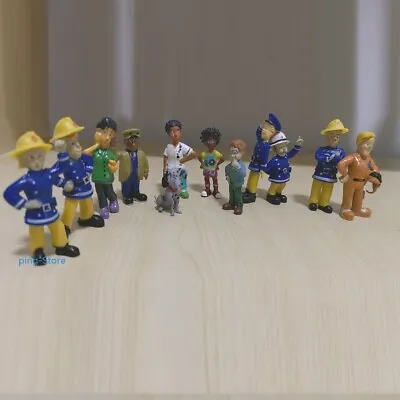 NEW 12Pcs/Set Fun Fireman Sam Action Figures PVC Cartoon Doll Kids Toy Gift Deco • $18.25