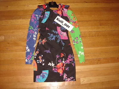 2011 VERSACE For H&M Women Floral Pattern Long Sleeve Cut Out Dress Black Sz 2 B • $539.99
