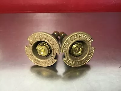 Vintage - CHAMPION LOS ANGELES ~ Brass Sprinkler Heads ~ 1/2 Spray ~ H/12 ~ (#1) • $29.99