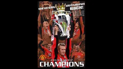 Manchester United OUR TROPHY BACK English Premier League Champions 2003 POSTER • $13.49