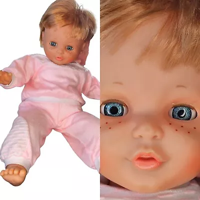 Vintage Famosa Weighted Baby Doll Strawberry Blonde Freckles Red Hair 21  Spain • $49.99