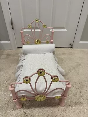 American Girl Rebecca’s Pink Gold Metal Bed RETIRED • $100