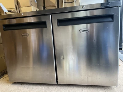 £495 • Buy Foster 2 Door Under Counter Fridge  HR360 Stainless Steel Great Condition
