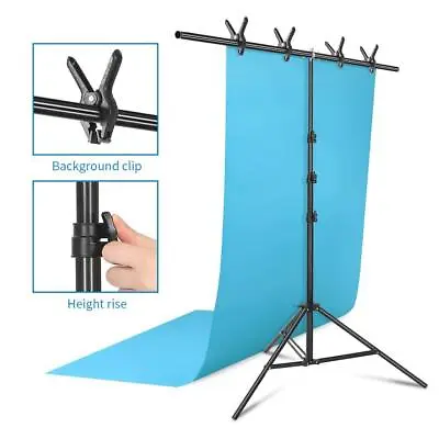 Photo 6.5feet Backdrop Stand T-Shape Background Backdrops Support Kit • $26.97