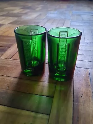 Official 'Jagermeister' 2.5 CL Green Shot Glasses  X 2 • £3.99