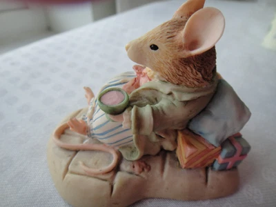 £20 • Buy Brambly Hedge Figurine BH4 Basil Reclining Fine Arts Jill Barklem