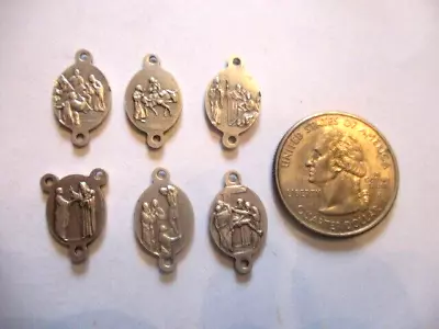 VINTAGE BUT NEW Lot Of6 DIFFERENT 7 SORROWS CHAPLET RELIGIOUS REPLACEMENT MEDALS • $17