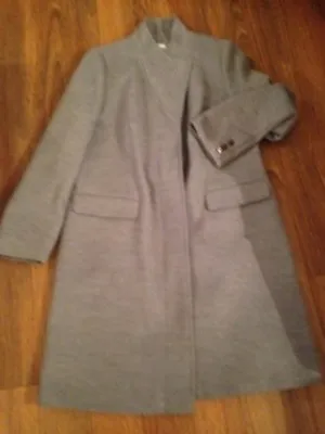 John Lewis NELLY Single Breasted Funnel Neck Jacket CITY COAT Mid Grey Sz 16 NEW • $153.16