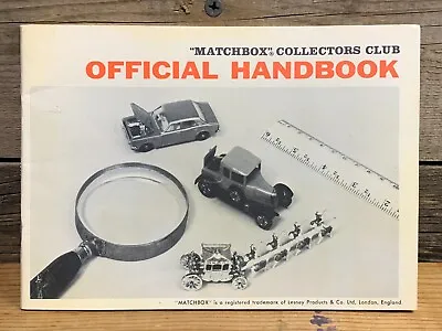 1970s Matchbox Collectors Club Official Handbook • $6.29