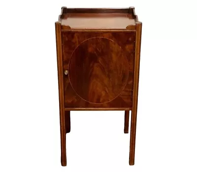 Handsome Sheraton Revival Edwardian Bedside Table / Nightstand • £199