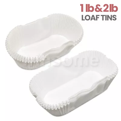 £8.99 • Buy Non Stick 1lb 2lb 40Pack Set Loaf Tin Liners Paper Cake Tins Baking Grease Proof
