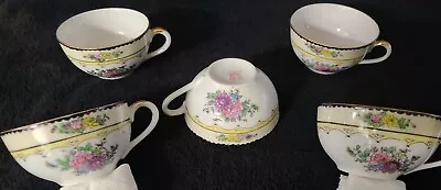 Antique Noritake Tea Cups Hand Painted - Set Of 5- 1920s • $59.99