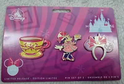 New Disney’s Minnie Mouse The Main Attraction Mad Hatter  Tea Party 3/12 Pin Set • $20.95