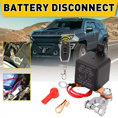 Remote Control Battery Switch Disconnect Power Kill Master Isolator Cut Off 200A • $20.99