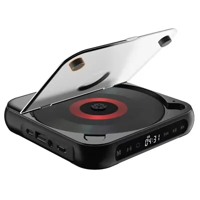 Portable CD Player Bluetooth SpeakerLED Screen Stereo Player Wall Mountable C • £37.19