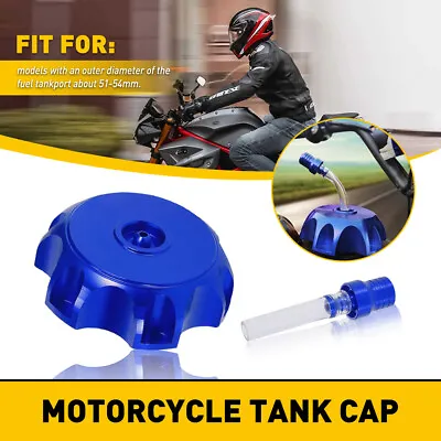 $10.99 • Buy Blue Fuel Cap Tank Gas Lid Vent Valve Air Breather Tube Pit Motorcycle Aluminum