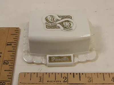 Vintage Hard White Plastic Jewelry Ring Presentation Box John & Priscilla Alden • $20.99