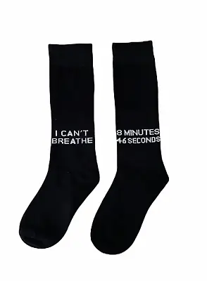 I Can't Breathe 8 Minutes 46 Seconds Unisex Socks Black Lives Matter 1 Pair • $10.38