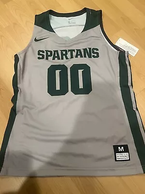 Nike Michigan State Spartans #00 Basketball Game Jersey Women's M Gray 932227 • $10