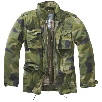 Brandit Classic M65 Mens Field Jacket Lining Hunting Parka Coat Swedish Camo • $187.95
